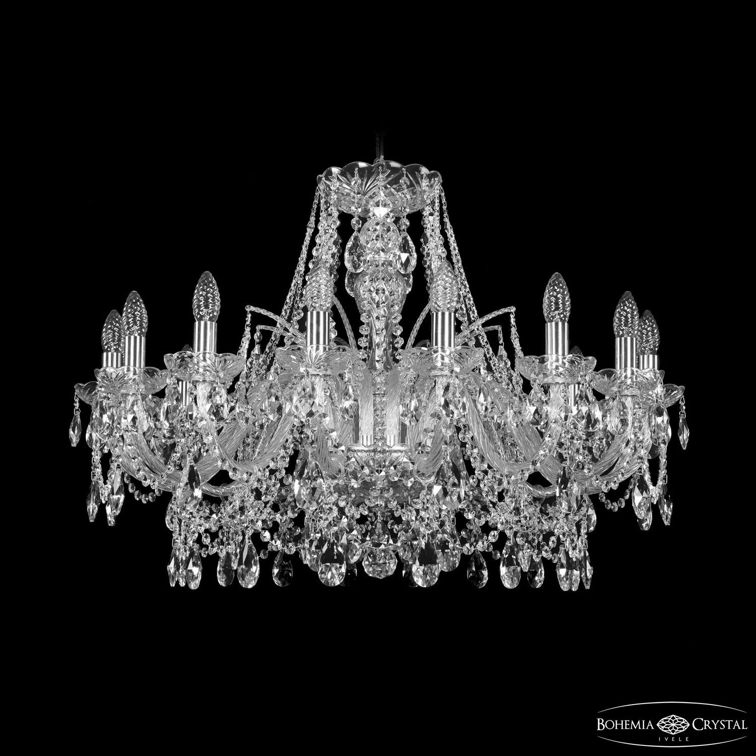 

Хрустальная люстра Bohemia Ivele Crystal 1411/16/300 Ni, 1411/16/300 Ni