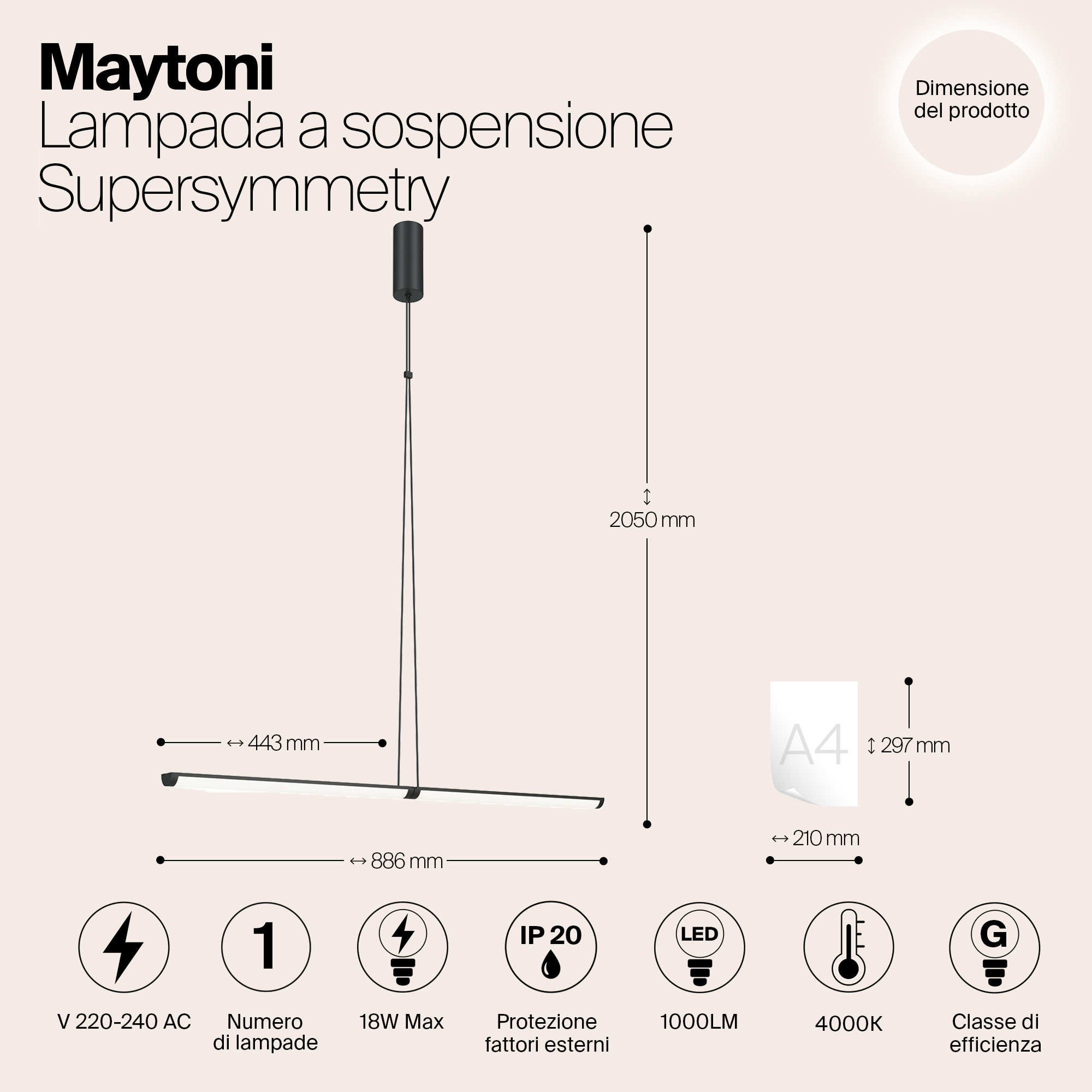 Подвесной светильник Maytoni Supersymmetry P096PL-L11BK1_MY