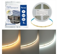 Лента светодиодная COB CCT-MIX 624SMD(2110)/ 14Вт/м 24V 2700K-6500К Feron 51976_FR