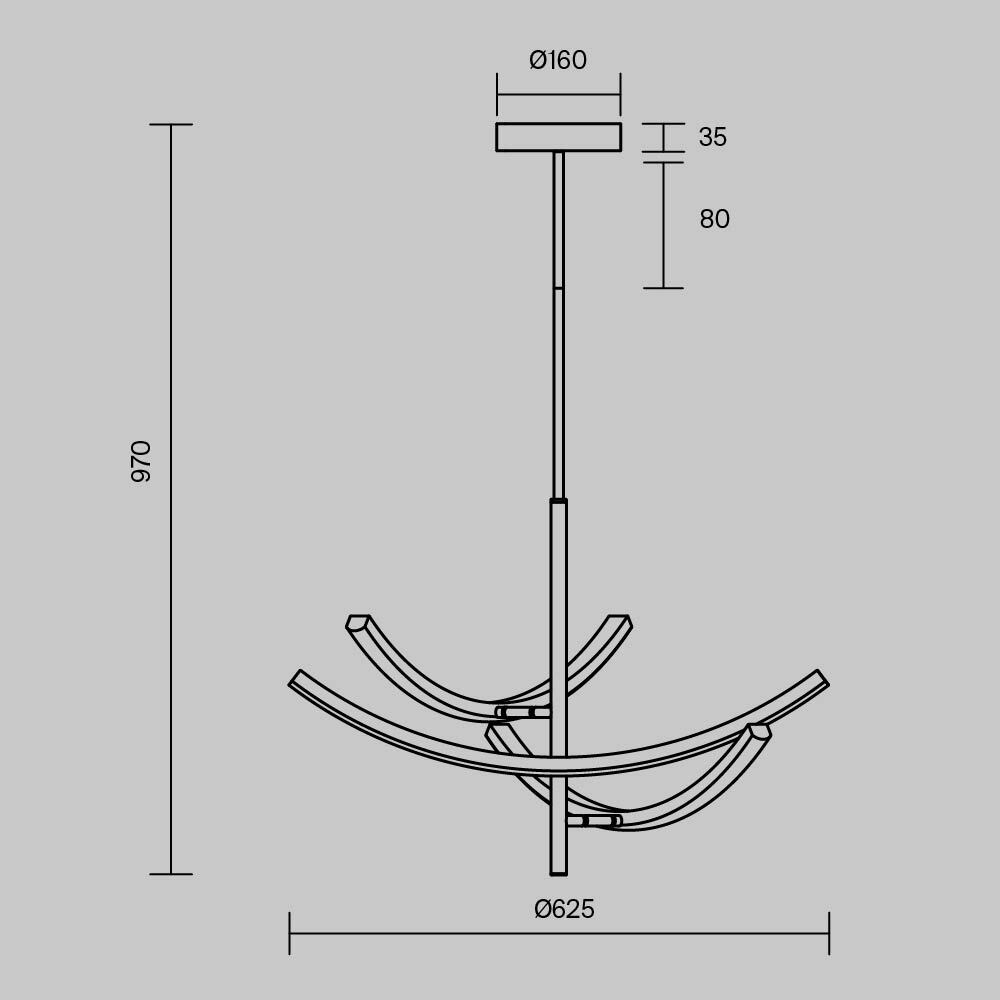 Подвесной светильник Maytoni Wabi MOD428PL-L27BK_MY