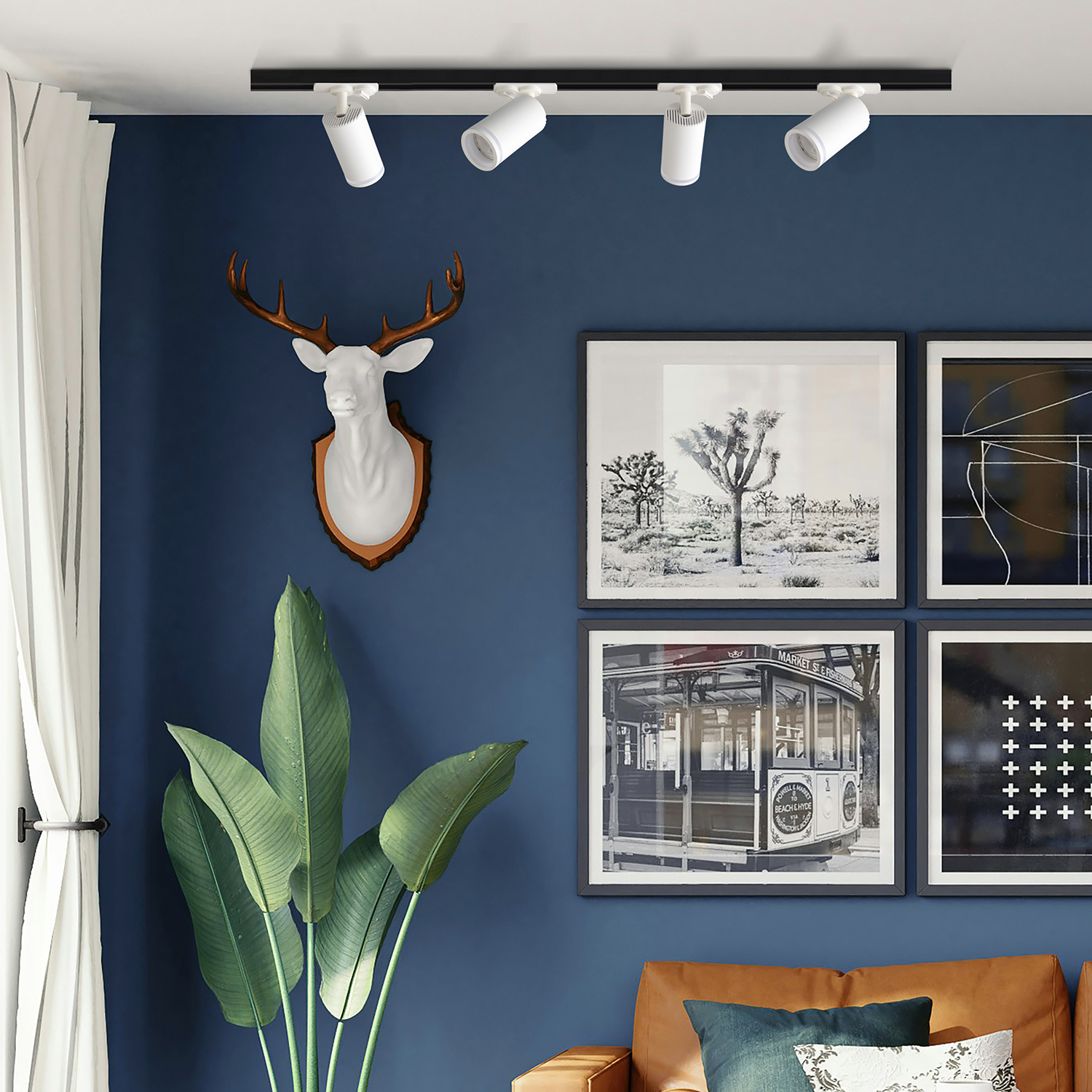 Трековый светильник однофазный Crystal Lux CLT 0.31 019 WH_CR