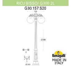 Уличный садово-парковый фонарь FUMAGALLI RICU BISSO/G300 G30.157.S20.AXF1RDN