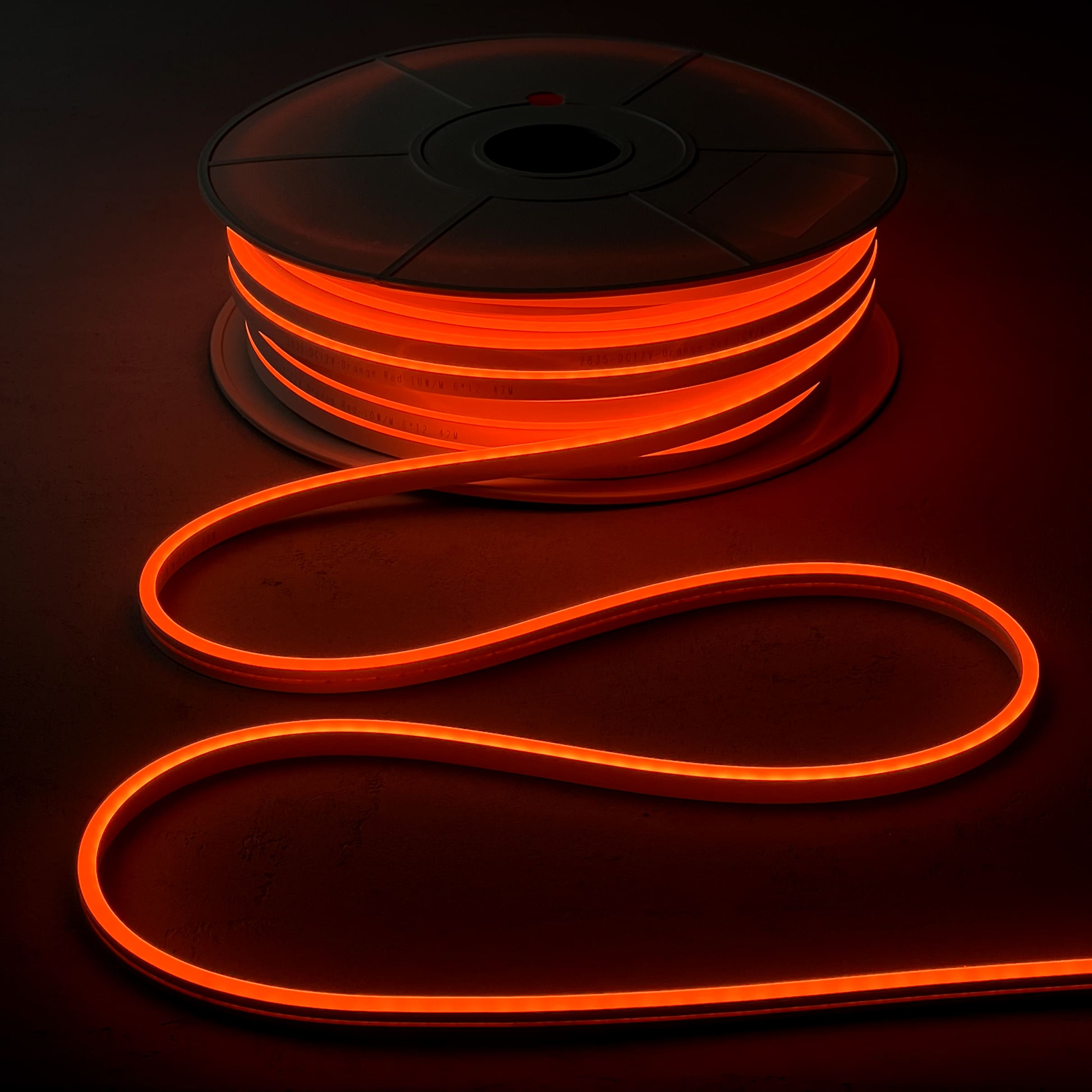 Односторонний Гибкий Неон 6х12мм Оранжевый 12В, IP65 LTC FR-23530 FR-23530