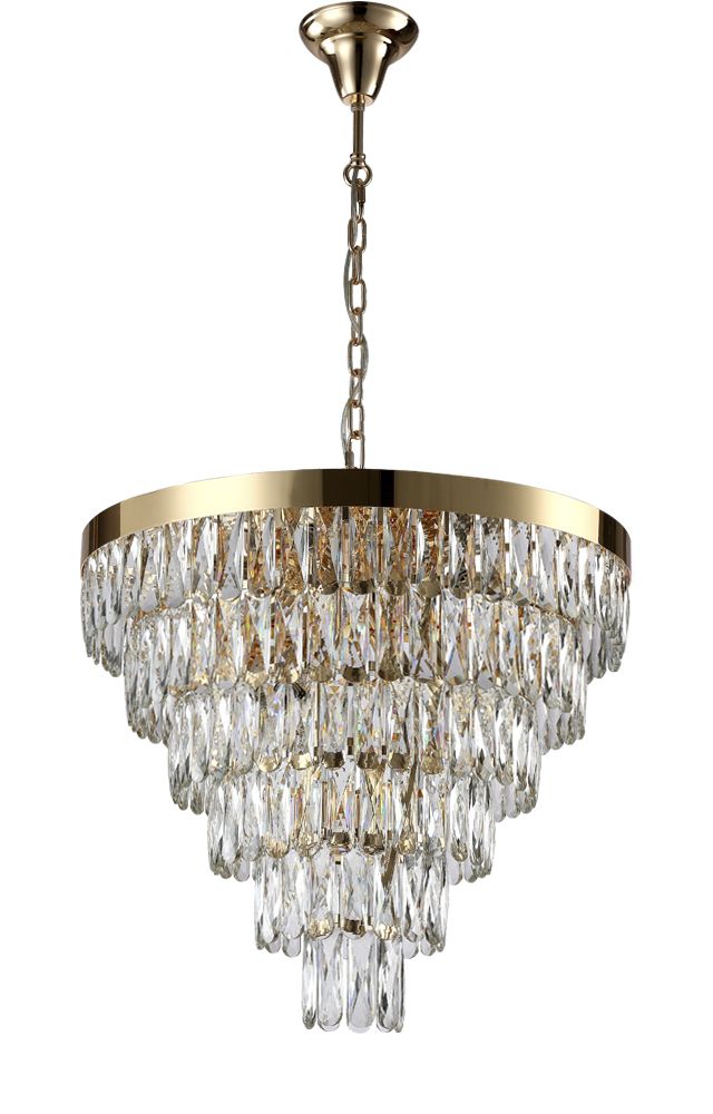 Подвесная люстра Crystallux ABIGAIL ABIGAIL SP-PL15 D620 GOLD/TRANSPARENT, цвет золотой