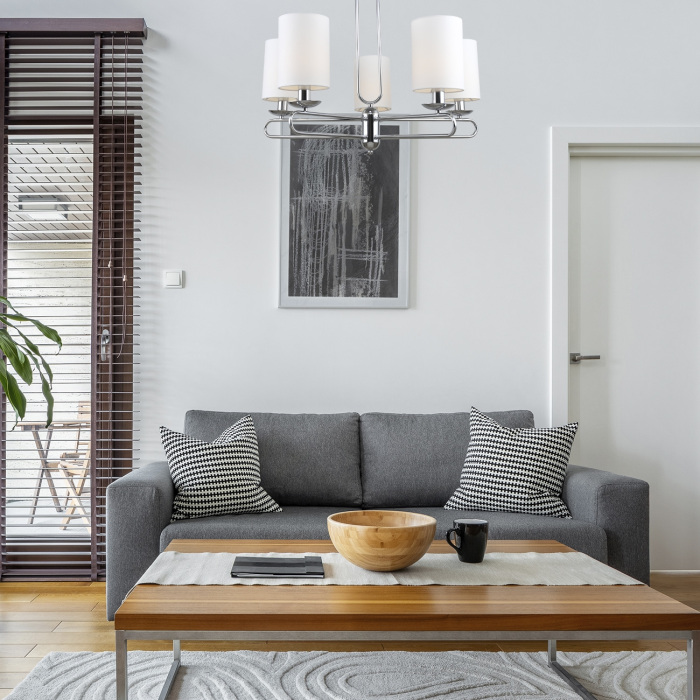 Потолочная люстра на штанге 10166/5PL E14*40W Escada 10166/5PL Chrome_ESC