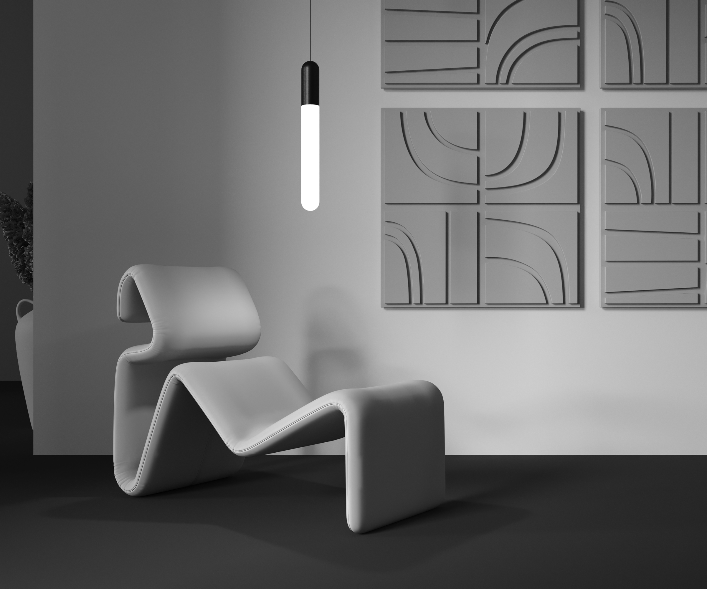 Подвесной светильник Maytoni Technical Mist P101PL-L500-12W3K-B_MY