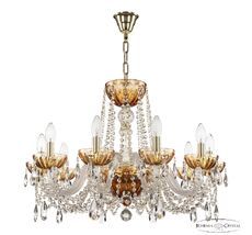 Хрустальная люстра Bohemia Ivele Crystal 5402/10/240 G Amber/M-1H_BI