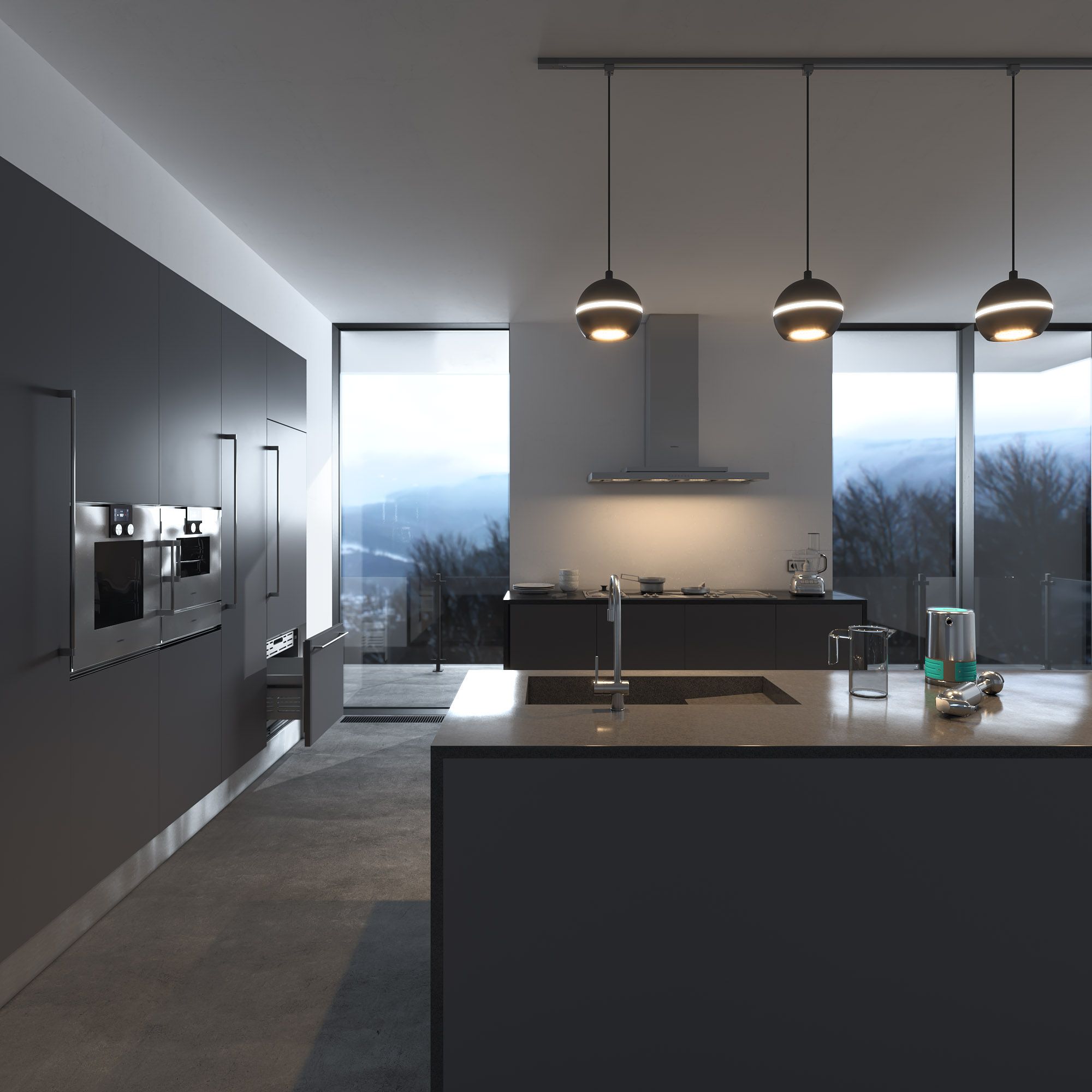 Однофазный шинопровод черный 3м (в комплекте ввод питания и заглушка) a057087_ES