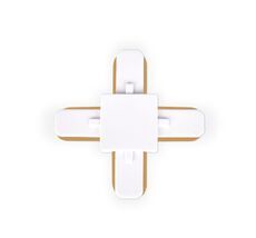 Коннектор Х-образный однофазный для соединения трековых шинопроводов GL GL7082_AMB