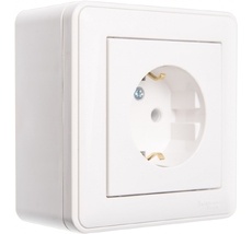 Коробка наружного монтажа подъемная с рамкой на 1 пост (белый) Systeme Electric KP-152-18