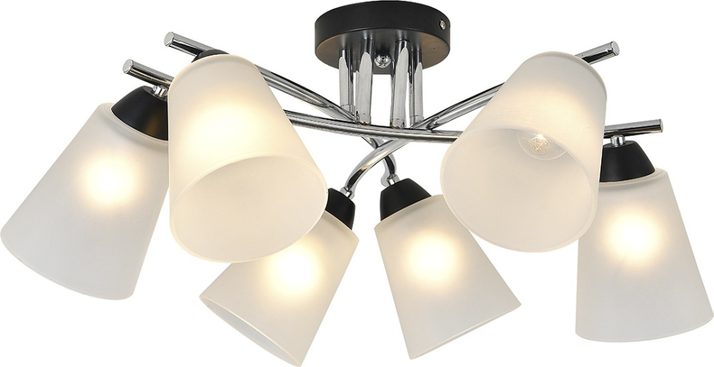 Люстра потолочная накладная с матовым плафоном Escada 2132/6P_ESC