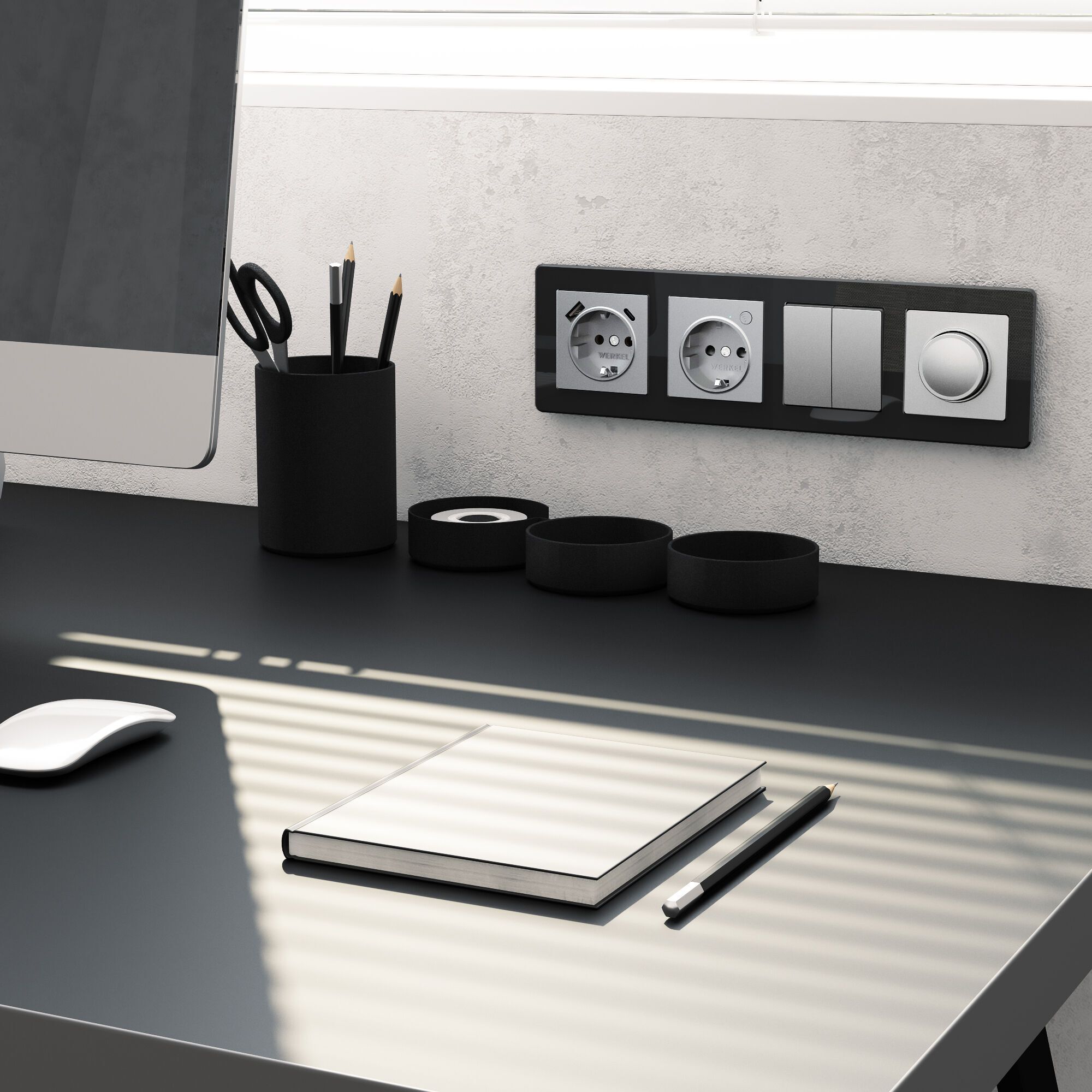 Рамка из акрила на 4 поста Acrylic черный Werkel Acrylic a062133_WR