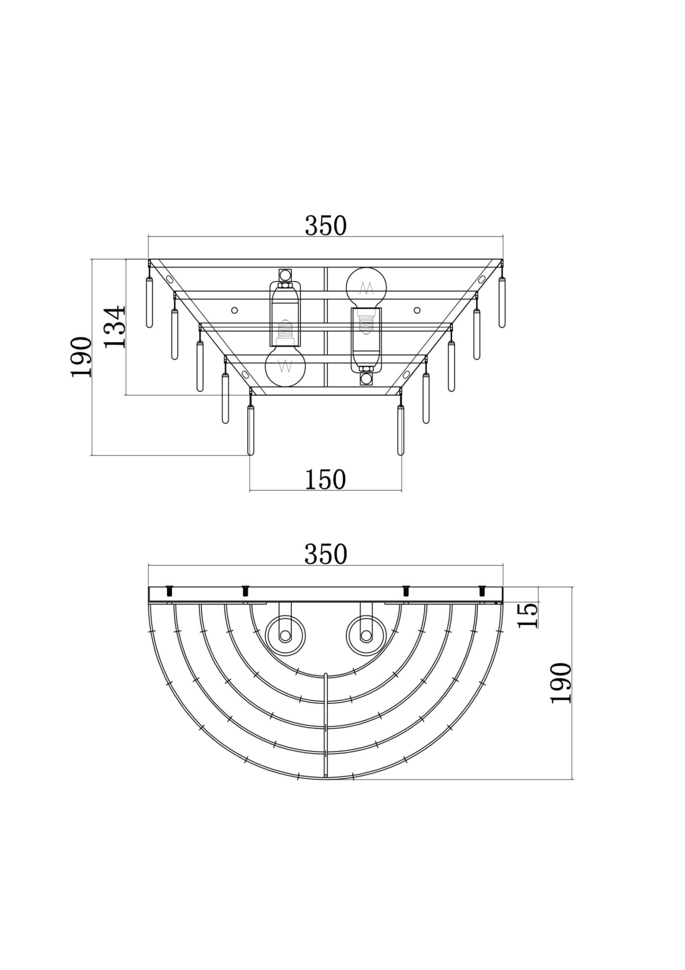 Настенный светильник Maytoni Mazzo MOD130WL-02G_MY