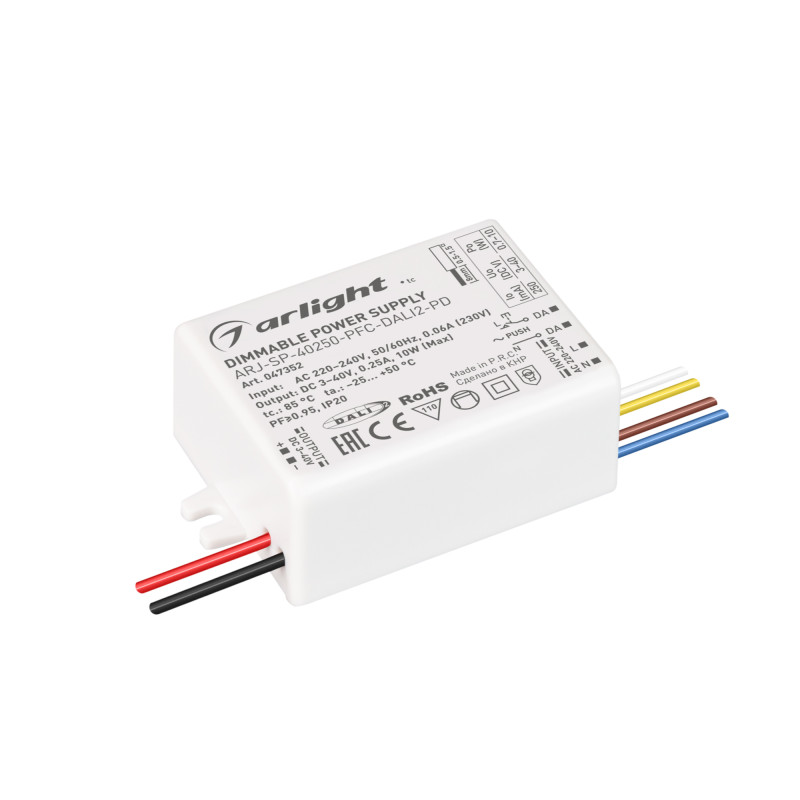 Блок питания Arlight ARJ-SP-40250-PFC-DALI2-PD 10W, 3-40V, 250mA 047352_ARL