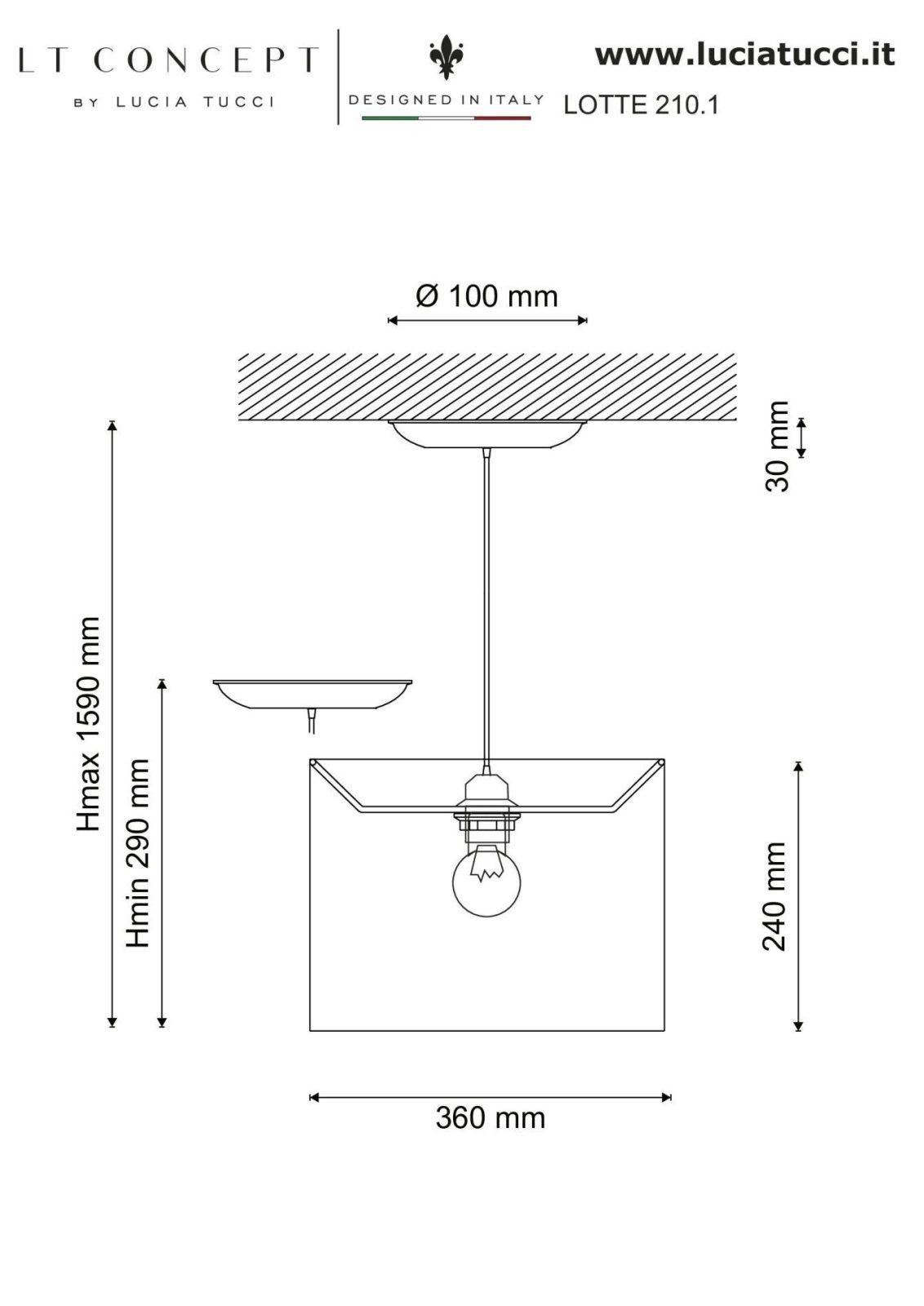 Подвесной светильник Lucia Tucci LOTTE LOTTE 210.1