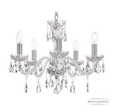 Хрустальная люстра Bohemia Ivele Crystal 117/5/165 Ni_BI