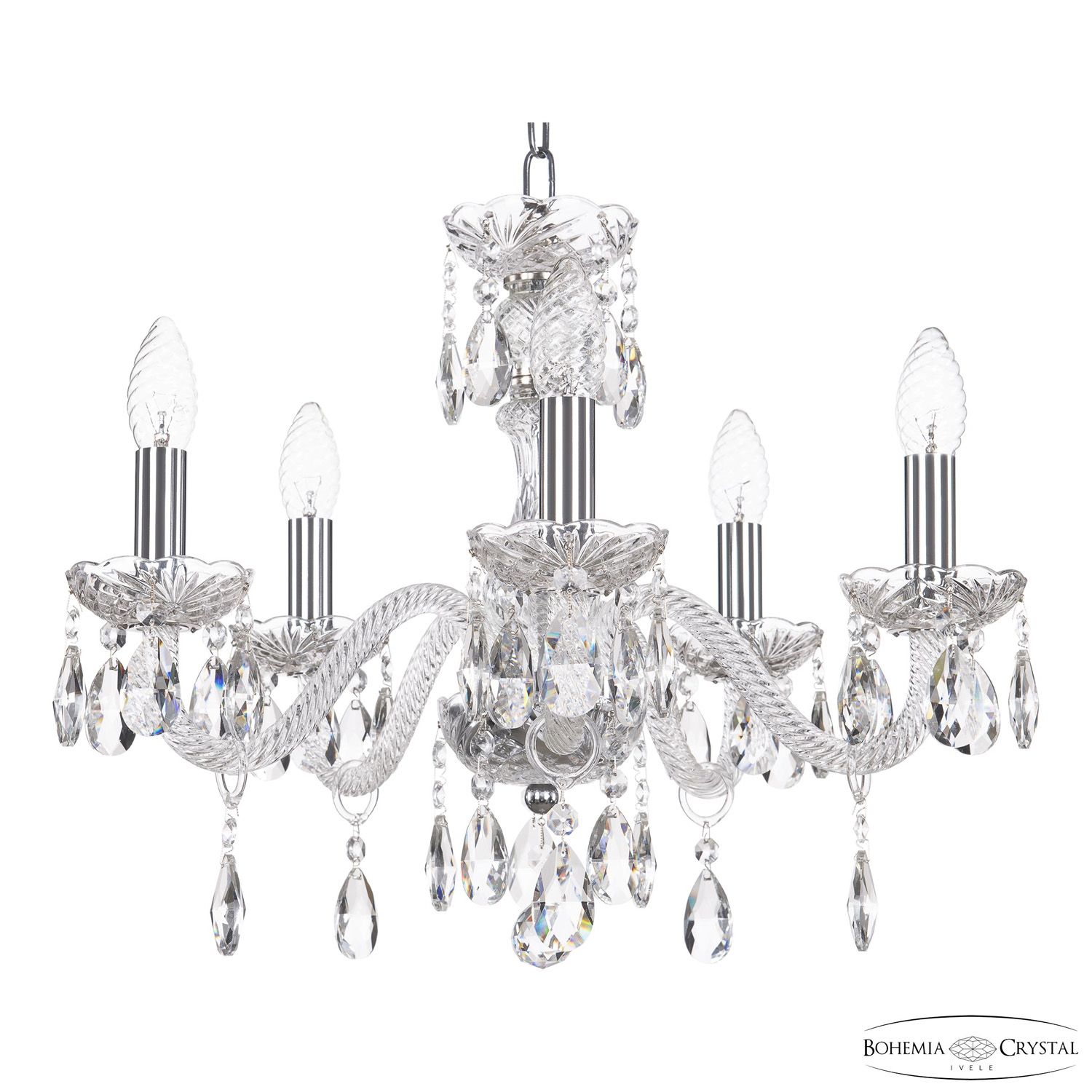 Хрустальная люстра Bohemia Ivele Crystal 117/5/165 Ni_BI