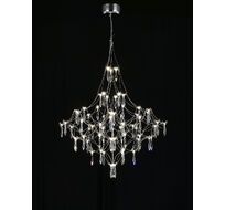 Подвесная люстра светодиодная с пультом и хрустальными подвесками Asfour MyFar MR2640-66P-76AP