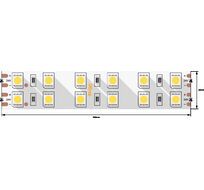 Лента со скотчем 3М светодиодная стандарт 5050, 120 LED/м, 28,8 Вт/м, 24В, IP20, Цвет: Теплый белый 00-00009704_SW