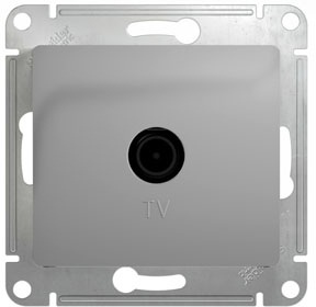 ТВ-розетка встраиваемая оконечная (алюминий) Systeme Electric GSL000391