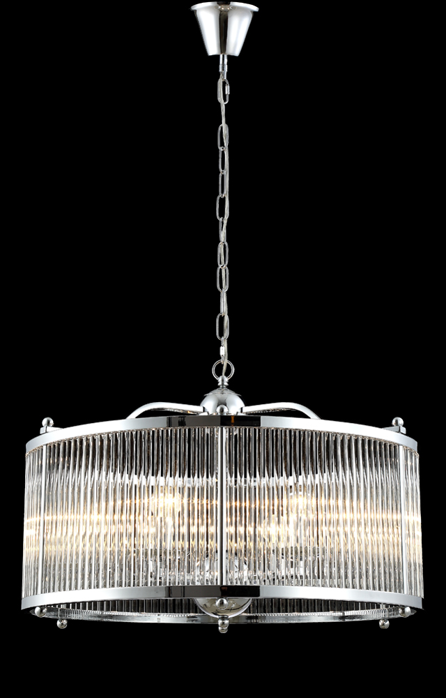 Подвесная люстра Crystallux TADEO TADEO SP6 D600 CHROME/TRANSPARENTE_CR