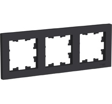 Рамка на 3 поста (карбон) Systeme Electric ATN001003