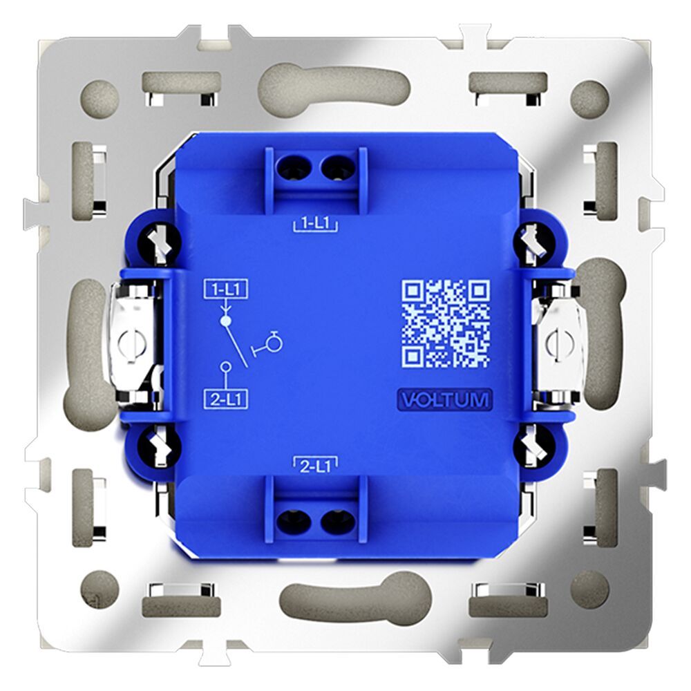 Выключатель с самовозвратом встраиваемый VOLTUM S70 одноклавишный 10А VLS010605