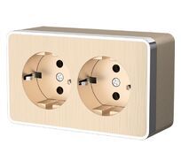 Розетка двойная с заземлением Gallant WL15-02-03 a051037_WR