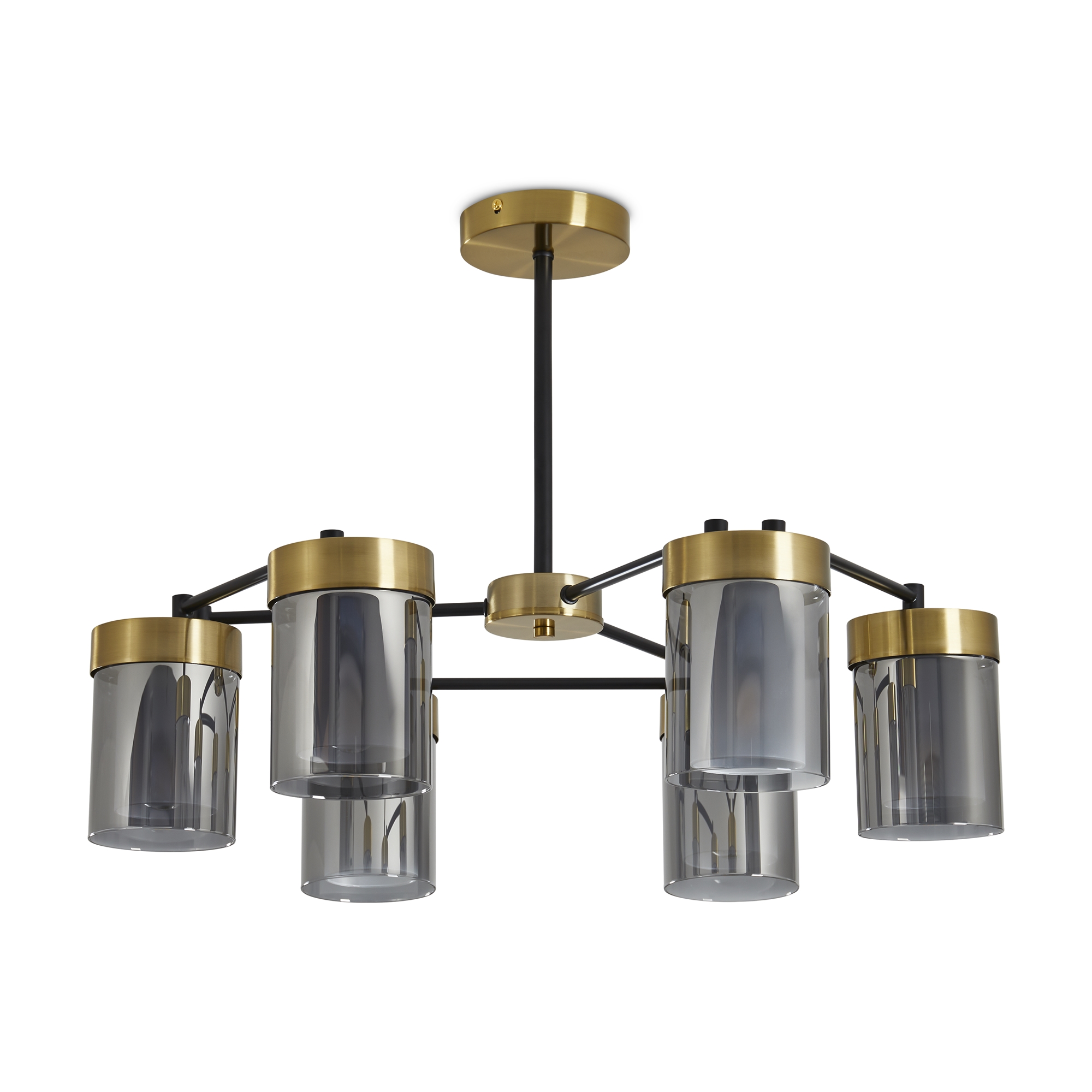 Подвесная люстра на штанге Freya Lora FR5432PL-06BBS_MY