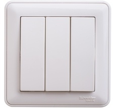 Выключатель встраиваемый трехклавишный (белый) Systeme Electric VS0510-351-18
