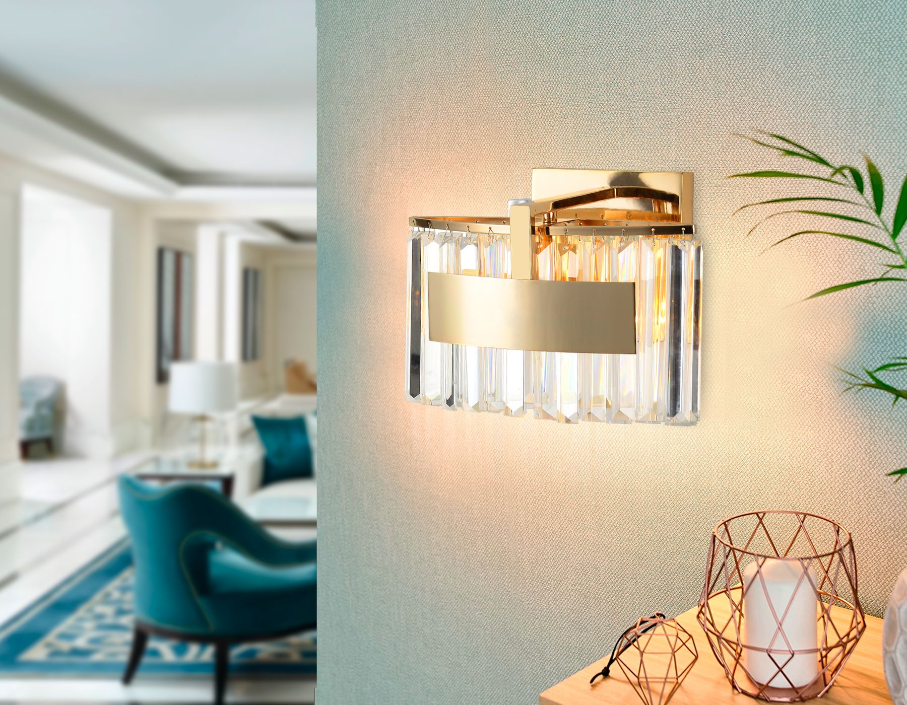 Бра Ambrella light с хрусталем TR Traditional TR5095_AMB