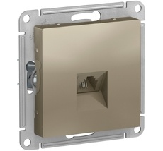 Телефонная розетка встраиваемая RJ-11 (шампань) Systeme Electric ATN000581