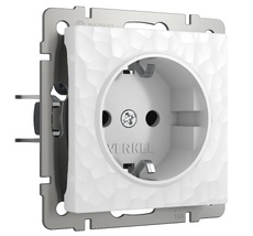 Розетка с заземлением (белый) Hummer a052018_WR