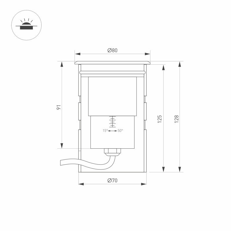 Уличный тротуарный светильник Arlight Ground 051697_ARL