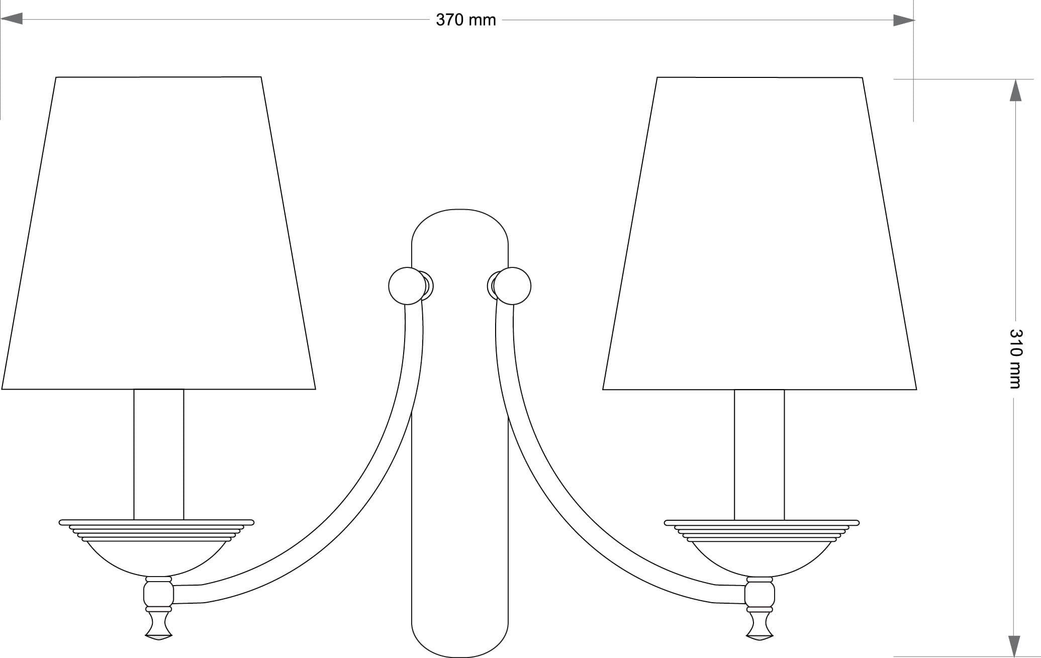 Бра Kutek SAN MARINO LAMPSHADE SAN-K-2(P/A)CR