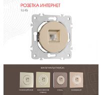 Розетка интернет RJ45 Arte Milano 202.45-1.shampan