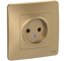 Розетка встраиваемая без заземления (титан) Systeme Electric BLNRS000014