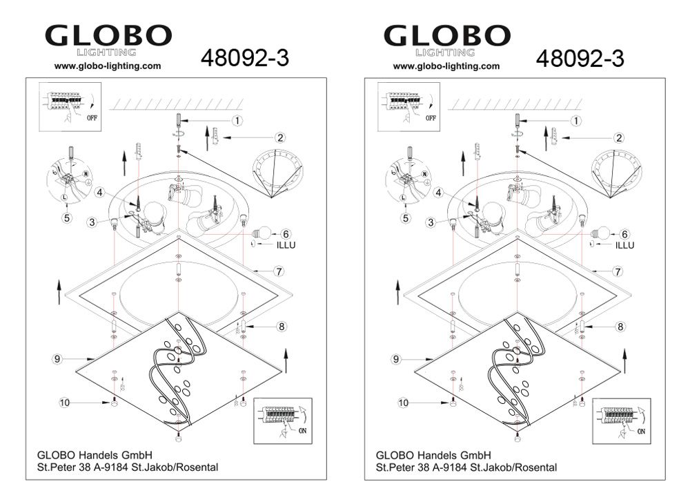 Потолочный светильник Globo Ballerina 48092-3_GL