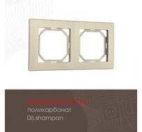 Рамка из поликарбоната на 2 поста Arte Milano 503.06-2.shampan