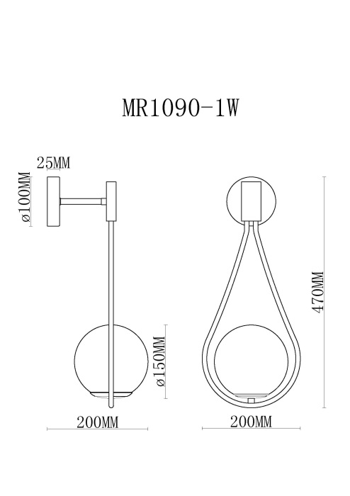 Бра MyFar Florenz MR1090-1W