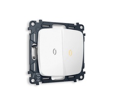 Выключатель двухклавишный проходной с подсветкой Ambrella Volt OMEGA QUANT MO124030_AMB