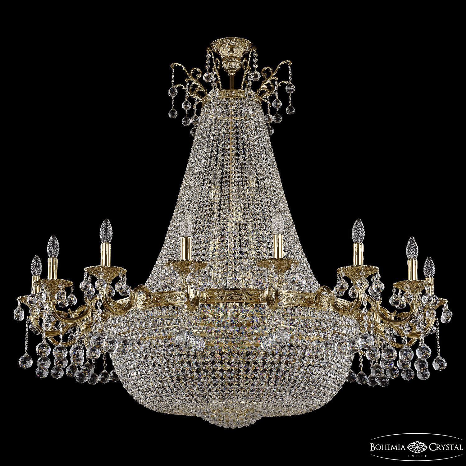 

Хрустальная люстра Bohemia Ivele Crystal 2228H201/16/135IV/Y1 G, 2228H201/16/135IV/Y1 G