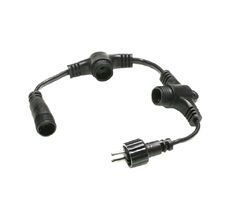 Разветвитель 3-х Лучевой для Нитей 24В без Возможности Управления, Провод Черный Каучук, IP65 PR13-ST