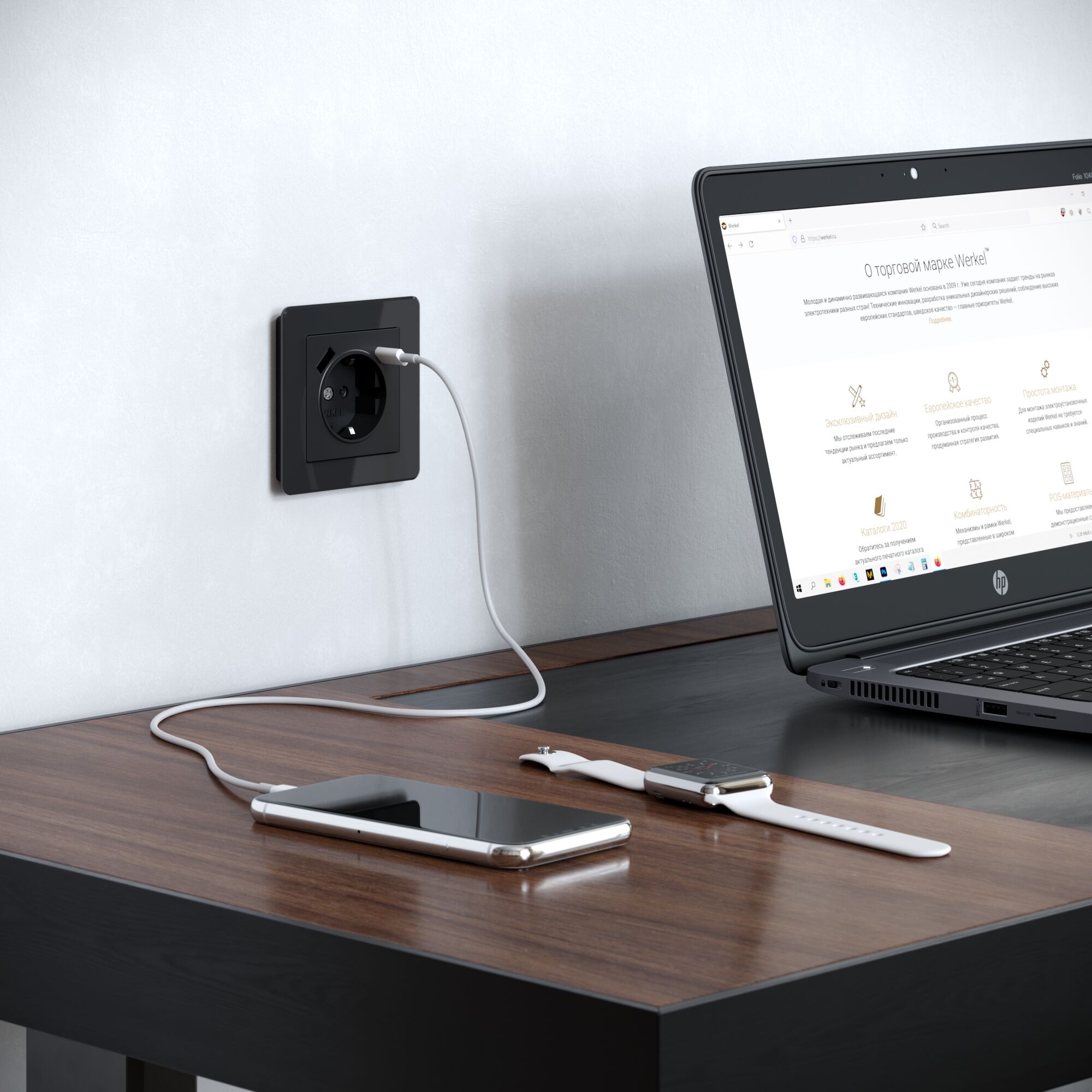 Рамка на 1 пост Acrylic черный Werkel a059316_WR