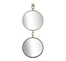 Зеркало на подвесе двойное рама Garda Decor 79MAL-9231-86G