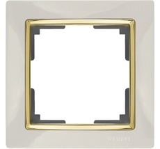 Рамка на 1 пост Snabb WL03-Frame-01-ivory-GD a051656_WR