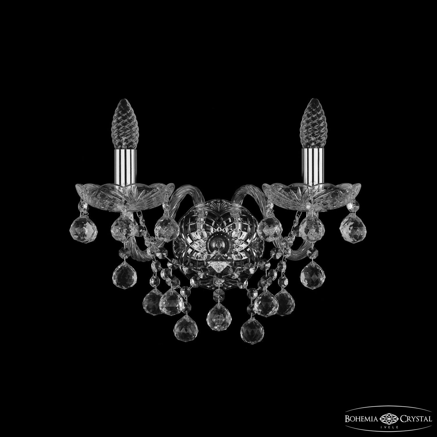 Бра Bohemia Ivele Crystal 1409B/2/160/XL Ni_BI