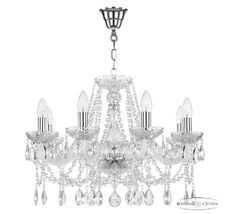 Хрустальная люстра Bohemia Ivele Crystal 107/8/200 Ni_BI
