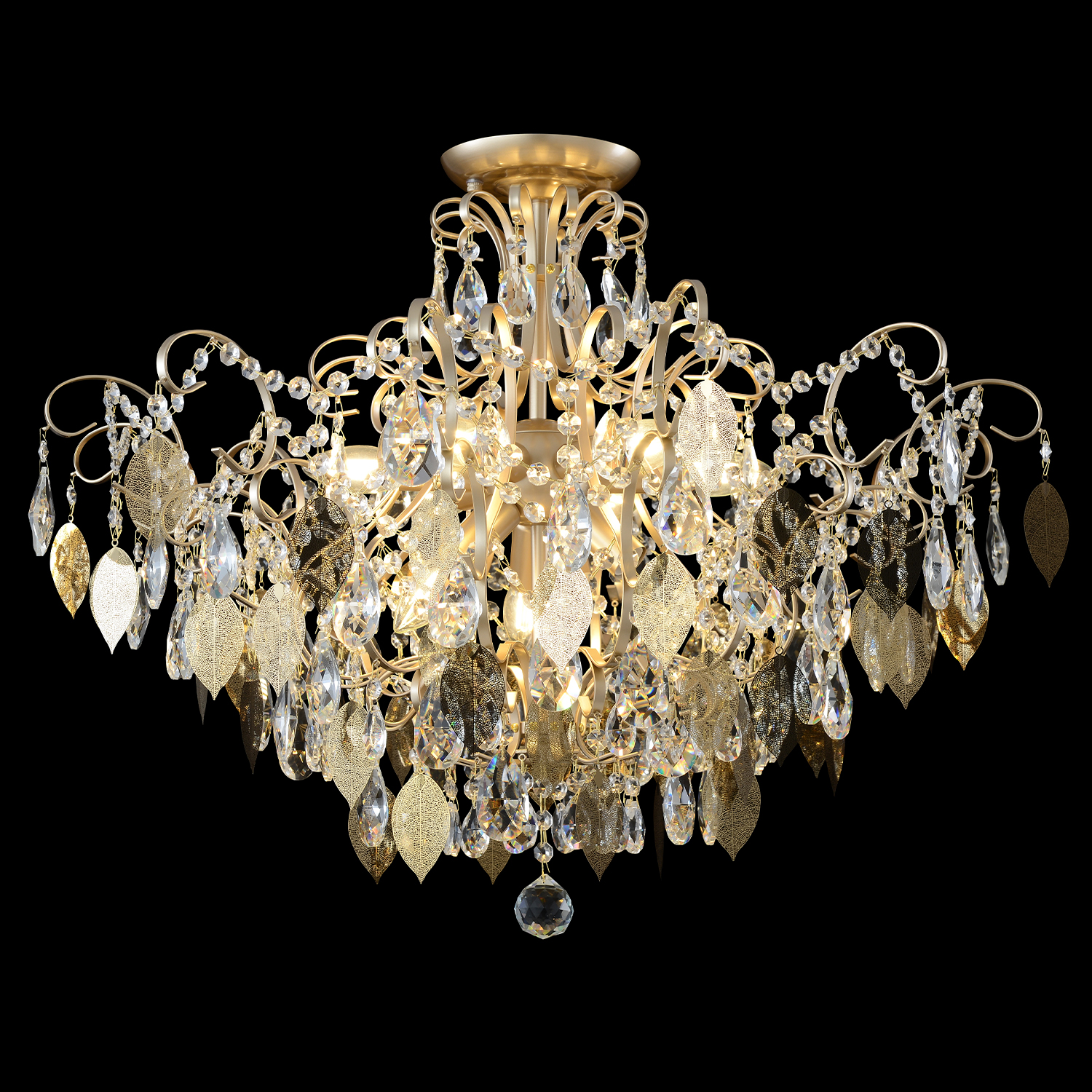 Потолочная люстра Crystal Lux ESMIRALDA PL9 GOLD_CR