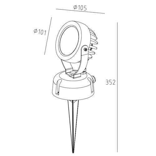 Грунтовый светодиодный светильник IP65 Oasis Light W77169 Gr_OL